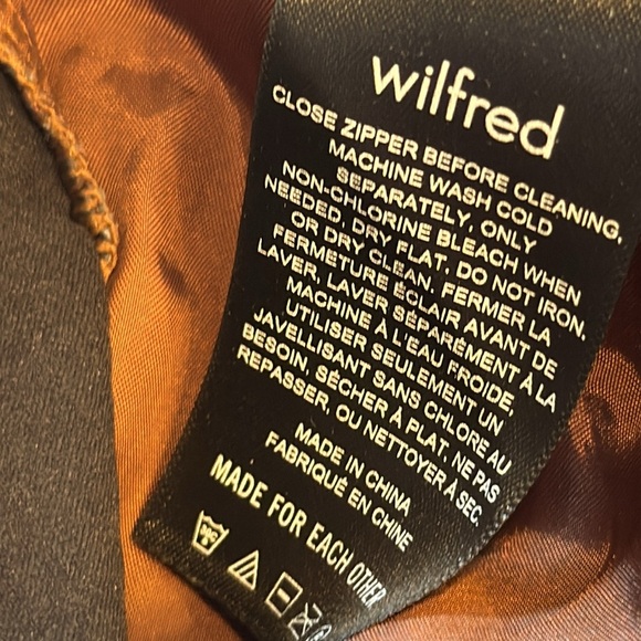 WILFRED x ARITZIA The Melina Pant High Waisted Vegan Leather Cognac Brown {P36} - Picture 8 of 12